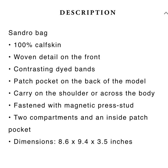 SANDRO Lou Woven Leather Medium Crossbody - Picture 9 of 10